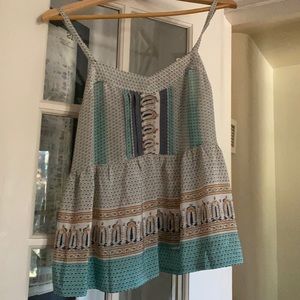 Anthropologie Vanessa & Virginia Boho Silk Tank